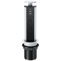Saída pop-up BTU 20W para bancada de cozinha com portas USB Saída pop-up BTU 20W para bancada de cozinha com portas USB