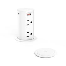 Saída pop-up de bancada Jgstkcity 4 tomadas 4 portas USB