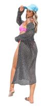 Saída Praia Feminina Longa Kimono Maxi Sobretudo Flare