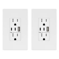 Saída USB TOPGREENER TU21542AC2-WSID 15A com 3 portas tipo C