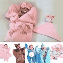 Saidas maternidade com luvinhas confortável saco de dormir para bebe + aconchego