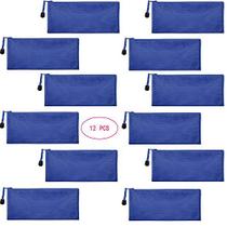Sailing-go 12 Peças Zíper Azul Bolsa de Lápis Impermeável para Maquiagem Cosmética Contas de Escritório Suprimentos de Viagem Acessórios de Viagem e Suprimentos Domésticos Diários - SRainbowPP