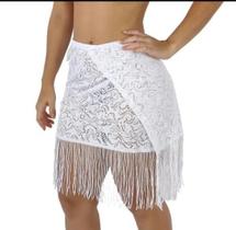 Sainha de praia de amarrar transpassada em renda Sainha de praia de amarrar transpassada em renda