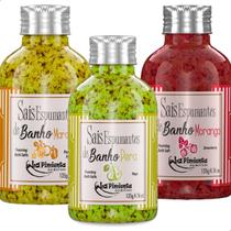 Sais De Banho Relaxante Banho Spa Hidro Banheira Casal Top 3 Fragrância Maracujá, Pera e Morango