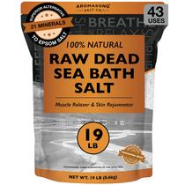 Sal de banho Aromasong Raw Dead Sea 100% puro e natural 8,6 kg
