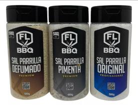 Sal de parrilla defumado, parrilla pimenta e original flbbq - kit flbbq
