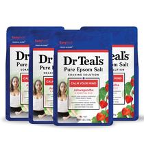 Sal Epsom Magnésio Soak Dr. Teal's Ashwagandha 1,36 kg x4