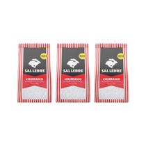 Sal Grosso Iodado Lebre para Churrasco 1kg - 3 unidades