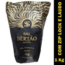 Sal Marinho Integral de Mossoró 1 Kg Sal Sertão Premium Zip Lock com Laudo Sal Marinho Integral de Mossoró 1 Kg Sal Sertão Premium Zip Lock com Laudo