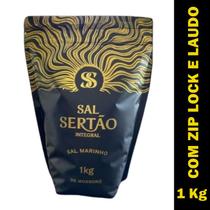 Sal Marinho Integral de Mossoró 1 Kg Sal Sertão Premium Zip Lock com Laudo Sal Marinho Integral de Mossoró 1 Kg Sal Sertão Premium Zip Lock com Laudo