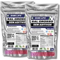 Sal Marinho Integral Grosso Sem Iodo 2kg Sem Aditivos