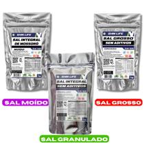 Sal Marinho Integral Mix 1kg Moído 1kg Granulado 1kg Grosso (3kg) Sal Marinho Integral Mix 1kg Moído 1kg Granulado 1kg Grosso (3kg)