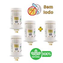 Sal Marinho Integral Moído Sem Iodo 4 Un 1Kg Total (4Kg) Sal Marinho Integral Moído Sem Iodo 4 Un 1Kg Total (4Kg)