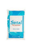 Sal Marinho Natural Sosal 1kg Moído e Iodado Uso Diário e Culinário