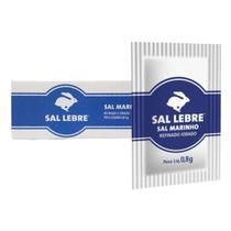 Sal Marinho Refinado Lebre 1.000 Sachês 0,8g Cada Sal Marinho Refinado Lebre 1.000 Sachês 0,8g Cada