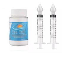 Sal Para Lavagem Nasal 100g + 2 Seringas Aspirador Nariz