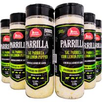 Sal Parrilla Kit 6 unidades 5 Sabores Chimichurri Defumado Original Lemon Pepper Pimenta do Reino 350g Bahia Premium