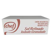 Sal Refinado Chef Sachê 0,8g Caixa C/ 1.000 Unidades
