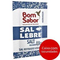 Sal Refinado Sache 0,8g Cx 1000 UN Lebre Sal Refinado Sache 0,8g Cx 1000 UN Lebre