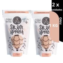 Sal rosa do Himalaia Fino BR Spices Pouch 1KG Kit com 2, 4 ou 6 unidades