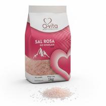 Sal Rosa Himalaia Fino Q-VITA Pacote 1Kg Sal Rosa Himalaia Fino Q-VITA Pacote 1Kg