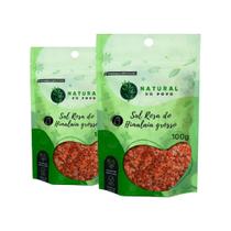 Sal Rosa Qualidade Premium Himalaia Grosso Kit 2 Pouch 100G