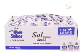 Sal Sache Refinado Lebre Bom Sabor 0,8g com 1000 unidades