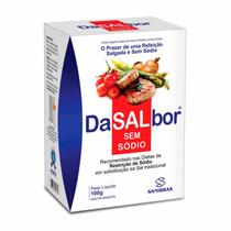 Sal sem sódio dasalbor 100 grs para Hipertensos Sanibrás