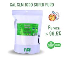 Sal Ultrapuro Sem Iodo Moido 1Kg Com Pureza Superior a 99,5%