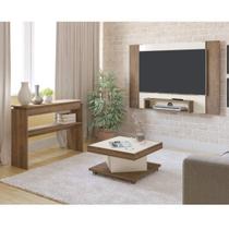 Sala de Estar com Painel para TV até 40 Polegadas Mesa de Centro Saara e Aparador Creta Sala de Estar com Painel para TV até 40 Polegadas Mesa de Centro Saara e Aparador Creta