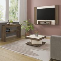 Sala de Estar Completa Cine para TV Até 40 Polegadas Pinho/Off White - Artely