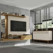 Sala de Estar Completa para TV Até 55 Polegadas Denver Cinamomo/Off White - Bechara Sala de Estar Completa para TV Até 55 Polegadas Denver Cinamomo/Off White - Bechara