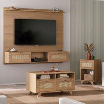 Sala de Estar Completa para TV Até 72 Polegadas Decor 2 Portas Carvalho - Pnr Móveis Sala de Estar Completa para TV Até 72 Polegadas Decor 2 Portas Carvalho - Pnr Móveis
