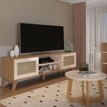 Sala de Estar Completa para TV até 75 Polegadas Charlotte 2 Portas Carvalho/Off White - Artely Móveis Sala de Estar Completa para TV até 75 Polegadas Charlotte 2 Portas Carvalho/Off White - Artely Móveis