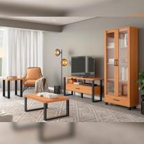 Sala de Estar Industrial com 4 Peças em MDF Dalla Costa