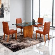 Sala de Jantar 120x80 Stilo Plus 4 Cadeiras Bom Pastor