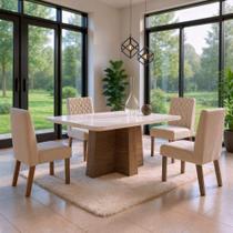 Sala de Jantar 130X90 Anne 4 Cadeiras Viena Bom Pastor Sala de Jantar 130X90 Anne 4 Cadeiras Viena Bom Pastor