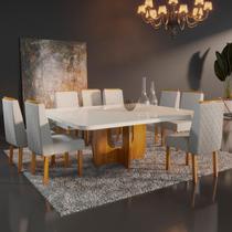 Sala de Jantar 135x135 Stella MDF/Vidro 8 Cadeiras Bom Pastor Sala de Jantar 135x135 Stella MDF/Vidro 8 Cadeiras Bom Pastor