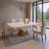 Sala de Jantar 160X80 Aura 6 Cadeiras Liz Bom Pastor Sala de Jantar 160X80 Aura 6 Cadeiras Liz Bom Pastor