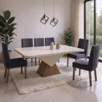 Sala de Jantar 160X80 Aura 6 Cadeiras Viena Bom Pastor Sala de Jantar 160X80 Aura 6 Cadeiras Viena Bom Pastor