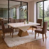 Sala de Jantar 180X90 Aura 6 Cadeiras Viena Bom Pastor Sala de Jantar 180X90 Aura 6 Cadeiras Viena Bom Pastor