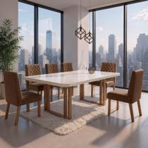 Sala de Jantar 180X90 Noah 6 Cadeiras Viena Bom Pastor Sala de Jantar 180X90 Noah 6 Cadeiras Viena Bom Pastor