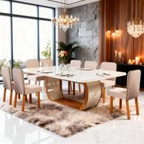 Sala de Jantar 220x110 Stone 8 Cadeiras Ayla Bom Pastor Sala de Jantar 220x110 Stone 8 Cadeiras Ayla Bom Pastor