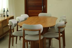 Sala de Jantar 2,40m com 8 Cadeiras Lais - Requinte Salas