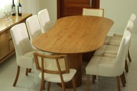 Sala de Jantar 2,40m com 8 Cadeiras Zara - Requinte Salas Sala de Jantar 2,40m com 8 Cadeiras Zara - Requinte Salas