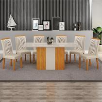 Sala de Jantar 6 Cadeiras 100%MDF 1,60x80 Dhora Arbo Design Sala de Jantar 6 Cadeiras 100%MDF 1,60x80 Dhora Arbo Design
