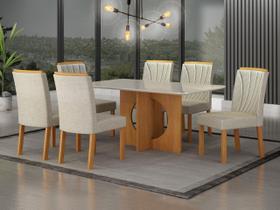 Sala de Jantar 6 Cadeiras 100%MDF 1,60x80 Sophia Arbo Design