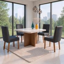 Sala de Jantar 90X90 Julie 4 Cadeiras Liz Bom Pastor Sala de Jantar 90X90 Julie 4 Cadeiras Liz Bom Pastor