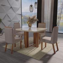 Sala de Jantar 90x90 Paola Tampo OFF-White 4 Cad Bom Pastor Sala de Jantar 90x90 Paola Tampo OFF-White 4 Cad Bom Pastor