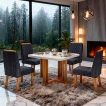 Sala de Jantar 90x90 Paola Tampo OFF-White 4 Cad Bom Pastor